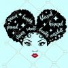 Afro puff queen SVG, Afro queen SVG, black woman red lips SVG, African American svg, afro Puff woman SVG, Afro Puff svg