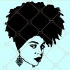 Afro woman SVG, Black woman SVG, afro diva svg, Afro woman with earring svg, Black Girl Magic svg, Afro queen SVG, Black girl svg, Melanin svg, Natural hair svg files
