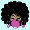 Afro woman with bubble gum svg, Afro woman svg, Melanin svg, Black girl svg, African American SVG, Black Girl with Bubble Gum SVG, Cute Afro Girl SVG, Afro Puff Svg file