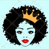 Afro woman with crown SVG, afro queen with crown SVG, Black woman SVG, Crown svg, Black Girl Magic svg, Afro Woman SVG, afro girl svg file, African American SVG, Black lives matter svg, black queen svg files