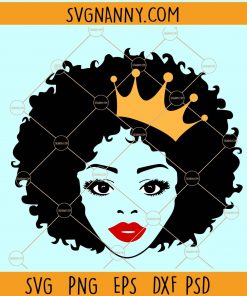 Afro woman with crown SVG, afro queen with crown SVG, Black woman SVG, Crown svg, Black Girl Magic svg, Afro Woman SVG, afro girl svg file, African American SVG, Black lives matter svg, black queen svg files