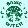 Basic Witch SVG, Starbucks basic witch svg file, Witch coffee svg, Halloween svg file, Halloween coffee svg files