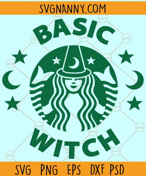 Basic Witch SVG, Starbucks basic witch svg file, Witch coffee svg, Halloween svg file, Halloween coffee svg files