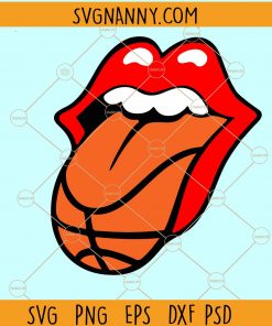 Basketball Tongue out SVG, Basketball lips svg, basketball shirt svg, tongue out SVG, basketball svg file, basketball lover svg, basketball tongue svg