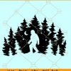 Bigfoot SVG File, Bigfoot Mountain Forest Scene SVG, Sasquatch SVG, Yeti Svg, Bigfoot Silhouette