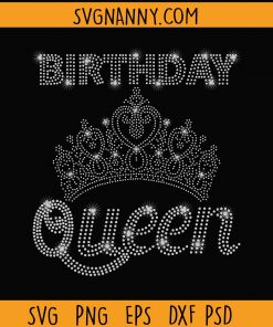  Birthday Queen SVG, Birthday Girl SVG, Happy birthday SVG, Its My Birthday SVG, Birthday shirt SVG, Birthday Party SVG, Birthday queen with crown SVG, glitter birthday een svg, Birthday Squad SVG file