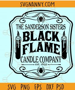 Black Flame Candle SVG, Hocus Pocus Svg, Sanderson Sisters Svg, Halloween Sign Design, Halloween Svg Files, Halloween Shirt Svg