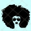 Black Woman Nubian Princess SVG, afro woman with sunglasses svg, African American svg, afro Puff Girl SVG, Queen Girl svg, Afro Puff svg