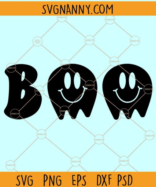 Boo Halloween SVG, Retro Halloween svg, Halloween svg, Boo svg, Ghost svg, Vintage Halloween svg, Retro Ghost svg files