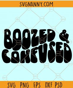 Boozed and Confused SVG, Minimalist Svg, Wavy Letters Svg, drinking shirt SVG, SVG files, design bundles, Trending SVG files