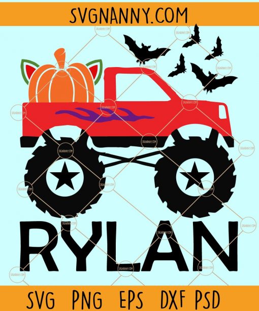 Boy Halloween SVG, Halloween shirt SVG, Happy Halloween SVG, SVG, Halloween Monster Truck SVG, Pumpkin Truck Svg files