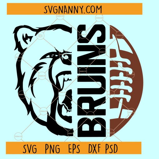 Bruins football SVG, school spirit svg, football svg file, bruins svg, football mom svg, Bruins svg