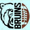 Bruins football svg file, football svg, football mom, digital cutting file, shirt design, team spirit, Bruins svg, iron on svg file