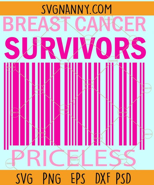 Cancer survivors Bar Code Svg, Breast Cancer survivors Bar Code Svg, Breast cancer awareness SVG, Breast cancer survivor SVG, Awareness SVG, Cancer Survivor Svg file