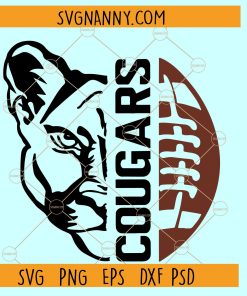 Cougars football SVG, school spirit svg, football svg file, cougars svg, Go cougars svg