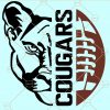 Cougars football, football svg, football mom, digital cutting file, shirt design, team spirit, sports, Cougars svg, iron on svg, Football T-shirt Design, Football Mom Shirt svg