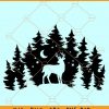 Deer in Pine Forest SVG, deer and forest svg, Deer hunting svg, Deer Clipart, Deer and Forest PNG