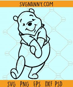 Disney Winnie the pooh SVG, Winnie the pooh clipart, pooh svg, Winnie the pooh outline svg, pooh bear svg, Disney svg file