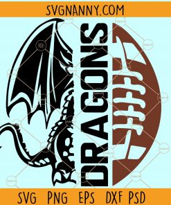 Dragons football, football svg, football mom, digital cutting file, shirt design, team spirit, Dragons svg, iron on svg file football team Clipart ,Vector, SVG, football mascot, football team, Disney Clipart