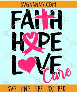 Love hope cure svg file, faith hope love cure svg, Breast cancer awareness svg, Cancer svg, breast cancer svg, Pink ribbon svg, Breast cancer ribbon svg, Cancer svg files