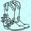 Floral Cowboy boots SVG, Cowboy boots with Flowers SVG file, Cowboy Boots SVG file, Cowgirl boots SVG, country girl svg,Boots svg files