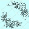 Flower Monogram Svg, Floral Monogram Svg, Floral Border SVG, Split Floral Frame SVG, floral frame svg, Wedding Border svg, Frame svg, Floral Wreath svg file