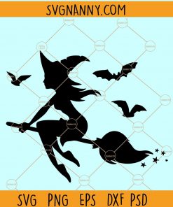 Flying witch SVG, Happy Halloween SVG, witch broom svg, Halloween SVG, Halloween Outfit Svg, Halloween SVG file
