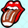 Football tongue out SVG, football lips svg, football shirt svg, tongue out SVG, football svg file
