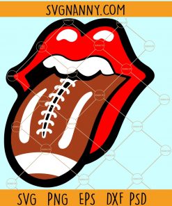 Football tongue out SVG, football lips svg, football shirt svg, tongue out SVG, football svg file