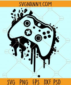 Game controller drip SVG, game controller splatter svg, game lover svg, game controller svg, Game svg file