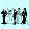Halloween ghoul squad SVG, Morticia Addams svg, Lily Munster svg, Vampira Bride of Frankenstein svg, Elvira Files, Horror Goth Queens SVG, Ghoul Gang Horror Movie SVG, Halloween Shirt SVG files