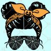 Spooky mom svg, Messy bun spooky mom svg, Halloween Spooky Mom svg, Halloween messy bun svg, Messy Bun Halloween svg, Momster svg file