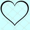 Heart outline svg, heart symbol svg, heart svg, heart Shape Clipart, Black & White Heart Outline svg file, Love svg, Valentine svg, convoheart svg files