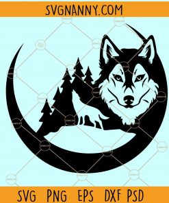 Howling wolf SVG file, Wolf and the moon SVG, celestial wolf svg, wolf and the mountains SVG, tribal wolf svg, wolf silhouette svg, wolf face svg, Wolf svg, Mountain Wolf svg, wolf logo svgfiles