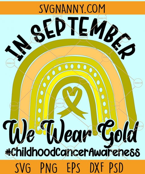 Childhood Cancer Awareness Rainbow Ribbon Gold Leopard SvG,  Awareness Rainbow svg file