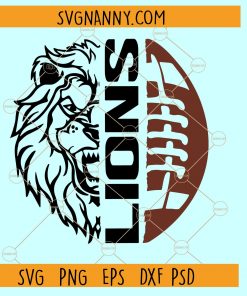 Lions football svg, school spirit svg, football svg file, mascot svg file, football mom svg, Go Lions svg