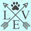 Love with a paw print SVG, Love with paw svg, Dog Lover svg, Paw Print svg, dog paw print svg, dog paw svg file, Dog paw svg