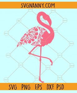 Flamingo mandala SVG, Floral Flamingo SVG, Mandala flamingo svg, Flamingo with Flowers svg