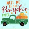 Meet me at the pumpkin patch svg, farm fresh pumpkins svg, pumpkin truck svg, autumn pumpkin svg, Halloween svg file, Disney pumpkin svg