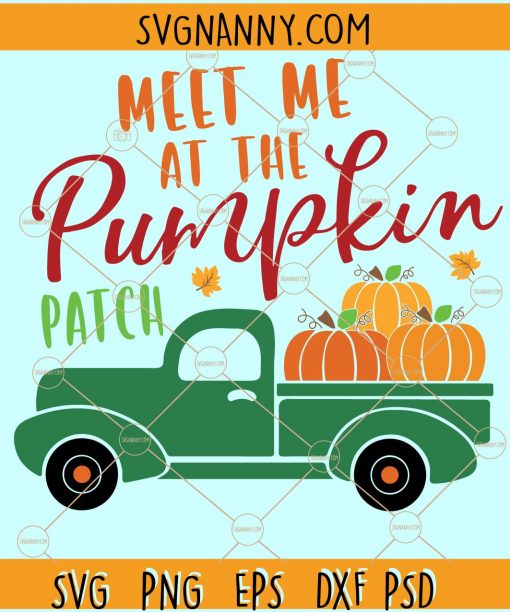 Meet me at the pumpkin patch svg, farm fresh pumpkins svg, pumpkin truck svg, autumn pumpkin svg, Halloween svg file, Disney pumpkin svg