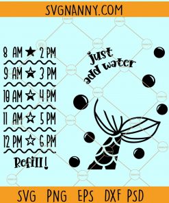 Mermaid water bottle svg, Water Tracker svg, Every Mermaid Needs Water svg, Water bottle wrap svg, Water Level Tracker svg, Water Measurements svg file