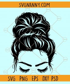 Messy bun SVG file