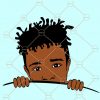 Peeking Boy with Afro Hair Svg, peeking boy svg, Afro hair svg, Peek a boo black boy SVG, Peek a boo boy SVG file, Boy with afro hair svg file