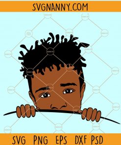 Peeking Boy with Afro Hair Svg, peeking boy svg, Afro hair svg, Peek a boo black boy SVG, Peek a boo boy SVG file, Boy with afro hair svg file