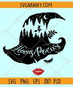 Pretty Witch Svg, witch face svg, Halloween witch svg, Witch Hat Svg, Witch Lips Svg