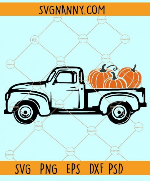 Pumpkin truck svg