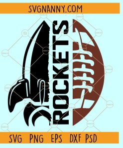 Rockets football svg, school spirit svg, football svg file, rockets svg, football mom svg, Go rockets svg