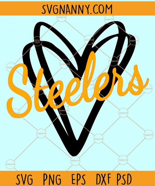 Steelers heart SVG, Steelers Football SVG, Pittsburgh Steelers svg, NFL sports svg, Steelers svg file, Pittsburgh Steelers svg, Steelers football svg, Pittsburgh Steelers logo
