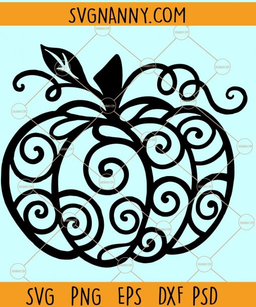 Swirly Pumpkin SVG, Pumpkin SVG File, Halloween Svg file, Fall Pumpkin svg, Pumpkin Outline Svg, pumpkin mandala svg file,Halloween pumpkin svg