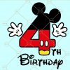 4th Birthday Mickey svg, Mickey Birthday Svg, four Mickey SVG, Mickey fourth Birthday svg, Mickey Mouse Birthday svg, 4rd Birthday svg, Mickey Birthday Boy Svg, 4 years old SVG file